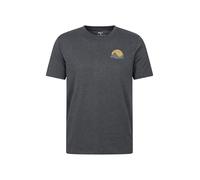 Mountain Warehouse Crest Mountain Mens Cotton T-Shirt - Lightweight & Breathable UV Protect Tee Shirt - Best for Spring Summer, Outdoors & Holiday Charcoal L