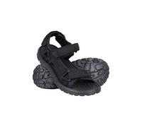 Mountain Warehouse 'Crete' Mens Sandals Cushioned Footbed Open Toe Comfy Summer Holiday Shoes Black Textile - Size UK 8