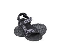Mountain Warehouse Crete Mens Sandals - Durable & Sturdy Grip, Cushioned Footbed, Neoprene Lined, Hook & Loop Straps Beach Shoes - Spring Summer Travel, Walking Dark Grey (01) Adult Shoe Size 9
