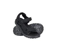 Mountain Warehouse Crete Mens Sandals - Durable & Sturdy Grip, Cushioned Footbed, Neoprene Lined, Hook & Loop Straps Beach Shoes - Spring Summer Travel, Walking Black Adult Shoe Size 8