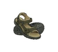 Mountain Warehouse Crete Mens Sandals - Durable & Sturdy Grip, Cushioned Footbed, Neoprene Lined, Hook & Loop Straps Beach Shoes - Spring Summer Travel, Walking Khaki Adult Shoe Size 7