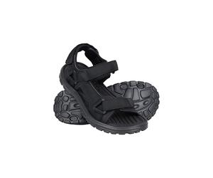 Mountain Warehouse Crete Mens Sandals - Durable & Sturdy Grip, Cushioned Footbed, Neoprene Lined, Hook & Loop Straps Beach Shoes - Spring Summer Travel, Walking Black Adult Shoe Size 7