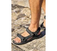 Mountain Warehouse Crete Mens Sandals - Durable Shoes, Sturdy Grip, Cushioned Footbed, Neoprene Lined, Hook & Loop Straps Beach Shoes - For Travel, Walking Grey Adult Shoe Size 12