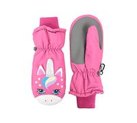 Mountain Warehouse Critter Kids Ski Mittens - Improved Grip, Water-resistant & Snowproof Mitts, Boys & Girls - Best for Autumn Winter, Hiking, Daily Use & Outdoors Pink M
