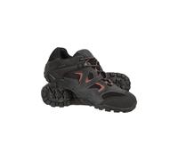 Mountain Warehouse 'Curlews' Mens Walking Shoes Rubber Outsole Waterproof Everyday Footwear Dark Grey Synthetic Leather - Size UK 10