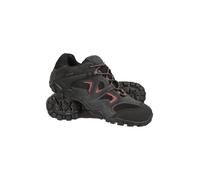 Mountain Warehouse Curlews Mens Waterproof Walking Shoes - Quick Drying Footwear, Suede & Mesh Outer & Rubber Sole - for Autumn, Winter, Camping & Hiking Dark Grey Adult Shoe Size 7