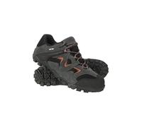 Mountain Warehouse Curlews Mens Waterproof Walking Shoes - Quick Drying Footwear, Suede & Mesh Outer & Rubber Sole - for Autumn, Winter, Camping & Hiking Dark Grey Adult Shoe Size 9