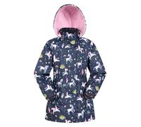 Mountain Warehouse Girls Dale Printed Waterproof Jacket Children Fleece Coat