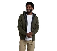 Mountain Warehouse Dalton Mens Borg Lined Hoodie - Fleece Lining, Adjustable Hood, Zipped closure, Kangaroo Pocket Top - Best for Autumn Outdoors, Winter, Walking Dark Khaki L