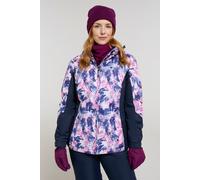 Mountain Warehouse Dawn Womens Ski Jacket - Snowproof, Warm Ladies Jacket, Fleece Lined Ski Coat, Adjustable Cuff, Hem & Hood - Ideal Ski Clothes In Winter Navy Women's Size 6
