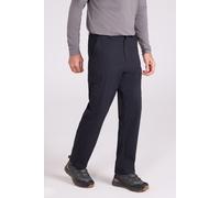 Mountain Warehouse Delta Mens Cargo Stretch Trousers - Stretchy Pants with UV Protection & Lots of Pockets - Spring Summer Walking, Hiking, Outdoors & Trekking Black W30