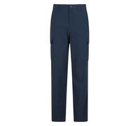 Mountain Warehouse Delta Mens Cargo Stretch Trousers - Stretchy Short Pants with UV Protection & Lots of Pockets - Spring Summer, Walking, Hiking & Outdoors Navy Men's W36