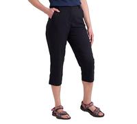 Mountain Warehouse Delta Women’s Stretch Capris - Lightweight & Quick-Drying Short Pants with Adjustable Waistband, Comfortable Fit - Spring, Summer, Travelling Black Women's Size 18
