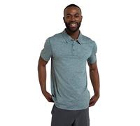 Mountain Warehouse Deuce IsoCool Men’s Polo - Quick Dry T-Shirt, Highly Breathable Tee, Wicking Top with Classic Polo Design - for Travelling Petrol XS