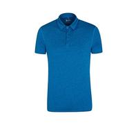 Mountain Warehouse Deuce IsoCool Men’s Polo - Quick Dry T-Shirt, Highly Breathable Tee, Wicking Top with Classic Polo Design - for Travelling Blue M