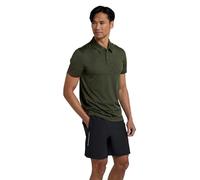 Mountain Warehouse Deuce IsoCool Men’s Polo - Quick Dry T-Shirt, Highly Breathable Tee, Wicking Top with Classic Polo Design - for Spring Summer & Travelling Dark Khaki XS