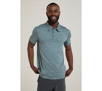 Mountain Warehouse Deuce IsoCool Men’s Polo - Quick Dry T-Shirt, Highly Breathable Tee, Wicking Top with Classic Polo Design - for Spring Summer & Travelling Petrol XS