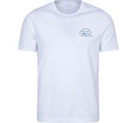 Mountain Warehouse Devon Graphic Short-Sleeved Mens T-Shirt - UV Protect Max, Lightweight, Cotton - Spring Summer Outdoors & Travel White L