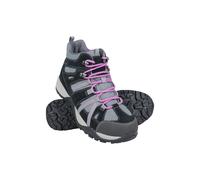 Mountain Warehouse 'Direction' Womens Walking Boots Wide Fit Rubber Outsole Waterproof Shoes Grey Leather - Size UK 7