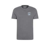 Mountain Warehouse Discover Edinburgh Mens Printed T-Shirt Breathable Summer Tee Dark Grey Cotton - Size Small