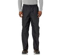 Mountain Warehouse Downpour Mens Rain Pants - Waterproof Trousers, Taped Seams Pants, Half Leg Zip, Short Length All Season Pants - Ideal for Travelling, Camping & Hiking, Black, 3XL