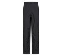 Mountain Warehouse 'Downpour' Mens Trousers Long Length Ripstop Waterproof Pants Black Polyamide - Size Small