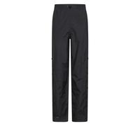 Mountain Warehouse Downpour Mens Waterproof Trousers - Taped Seams & IsoDry Half Leg Zip Overtrousers - Wet Weather, Walking, Outdoors & Camping Black M