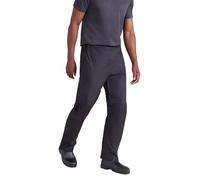 Mountain Warehouse Downpour Mens Waterproof Trousers - Taped Seams & IsoDry Half Leg Zip Overtrousers - Spring Summer, Walking, Outdoors & Camping Black (Regular Length) 2XL