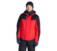 Mountain Warehouse Dusk Mens Ski Jacket - Water Resistant Fleece Lined Rain Coat with Snow Skirt, Adjustable Hood & Cuffs - For Skiing, Snowboarding & Outdoors Active Red L