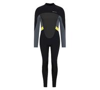 Mountain Warehouse Dwarka 4.2mm Mens Full Wetsuit - Flat Seams, Neoprene UV Protect Max, Easy Glide Zip - For Beach, Swimming, Pool, Diving & Water Sports Black M - L