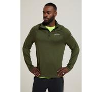 Mountain Warehouse Echo Melange Mens Half-Zip Midlayer - Green