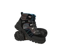 Mountain Warehouse Edinburgh IsoGrip Kids Waterproof Hiking Boots - Suede & Mesh Upper Children Shows with IsoGrip - Spring Summer Hiking, Trekking, Outdoors & Walking Blue Junior Shoe Size 2