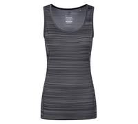 Mountain Warehouse Endurance II Womens Striped Vest - Lightweight Ladies Top, Breathable Tank Top, Easy Care - Best for Beach, Walking, Holidays, Travelling Dark Grey Women's Size 4