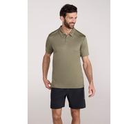 Mountain Warehouse Endurance IsoCool Mens Polo - UV Protection Top, Sweat Wicking T-Shirt, Breathable Tee Shirt - for Spring Summer, Running, Hiking & Outdoors Khaki L