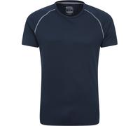 Mountain Warehouse Endurance Mens T-Shirt - Breathable Tee, UPF50 Protection, Lightweight Shirt, Comfortable & Quick Drying Top - Spring Summer, Travelling Navy Reflect M