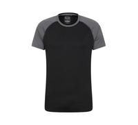 Mountain Warehouse Endurance Mens T-Shirt - Breathable Tee, UPF50 Protection, Lightweight Shirt, Comfortable & Quick Drying Top - for Gym, Travelling, Running Jet Black 3XL