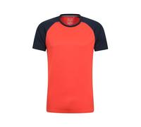 Mountain Warehouse Endurance Mens T-Shirt - Breathable Tee, UPF50 Protection, Lightweight Shirt, Comfortable & Quick Drying Top - for Gym, Travelling, Running Orange XS