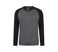 Mountain Warehouse Endurance Mens Top - Long Sleeves, Quick Dry T-Shirt, Highly Breathable Tee, UPF50 Protection Tee Shirt - Spring Summer, Travelling, Walking Black 4XL