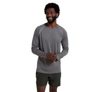Mountain Warehouse Endurance Mens Top - Long Sleeves, Quick Dry T-Shirt, Highly Breathable Tee, UPF50 Protection Tee Shirt - for, Travelling, Walking, Gym Dark Grey XL