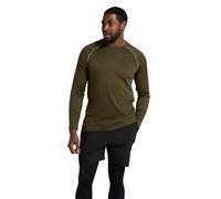 Mountain Warehouse Endurance Mens Top - Long Sleeves, Quick Dry T-Shirt, Highly Breathable Tee, UPF50 Protection Tee Shirt - for, Travelling, Walking, Gym Dark Khaki S