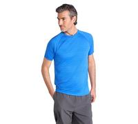 Mountain Warehouse Endurance Stripe IsoCool Mens Tee Bright Blue XS