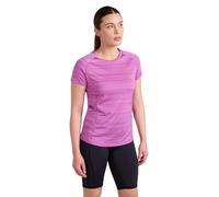 Mountain Warehouse Endurance Striped Womens Tee - Lightweight, Moisture Wicking T-Shirt, Quick Dry Top - for Spring Summer, Gym & Hiking Purple (Stripe) Women's Size 16