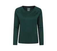 Mountain Warehouse Endurance Womens Top - Lightweight Ladies Top, Long Sleeve Tee, Quick Drying Tshirt, UV Protection Tee Shirt - for Spring Summer Travel Dark Green Women's Size 14