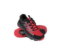 Mountain Warehouse Enhance Mens Waterproof Trail Running Shoes - Breathable, Soft, Comfortable & Durable Sneakers - for Spring Summer, Walking & Outdoors Active Red Adult Shoe Size 13