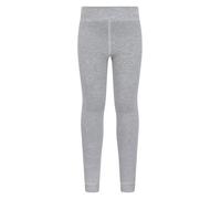 Mountain Warehouse Essential Youth Leggings - Breathable Kids Leggings, Quick Wicking, Heat Retention - Fleece Lined, Extra Comfort - Great As A Base Layer Light Grey S - M