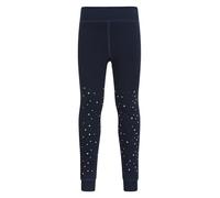 Mountain Warehouse Essential Youth Leggings - Breathable Kids Leggings, Quick Wicking, Heat Retention - Fleece Lined, Extra Comfort - Great As A Base Layer Dark Blue M - L