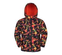 Mountain Warehouse Exodus Kids Printed Water Resistant Softshell Jacket - Boys & Girls Rain Coat Red (05) Kids Size 11-12 Years