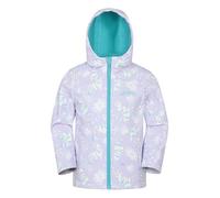 Mountain Warehouse Exodus Kids Printed Water Resistant Softshell Jacket - Boys & Girls Rain Coat Off White (05) Kids Size 9-10 Years