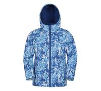 Mountain Warehouse Exodus Kids Printed Water Resistant Softshell Jacket - Boys & Girls Rain Coat Pale Blue (05) Kids Size 11-12 Years