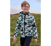 Mountain Warehouse Exodus Kids Softshell Jacket - Breathable Childrens Jacket, Water Resistant Girls Coat, Fleece Lined Boys Hoodie, Wind Resistant - For Spring Summer Charcoal Kids Size 3-4 Years